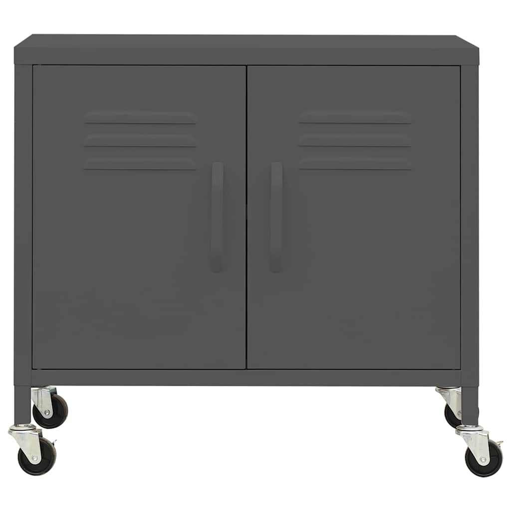 336267 vidaXL Storage Cabinet Anthracite 60x35x56 cm Steel