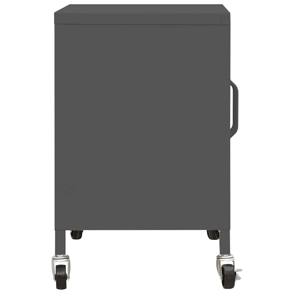 336267 vidaXL Storage Cabinet Anthracite 60x35x56 cm Steel