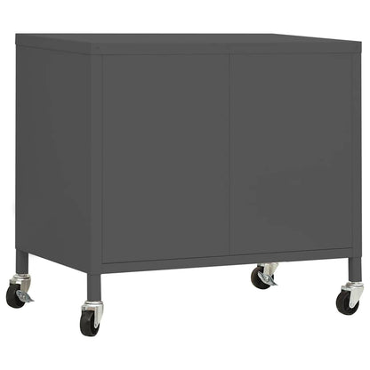 336267 vidaXL Storage Cabinet Anthracite 60x35x56 cm Steel