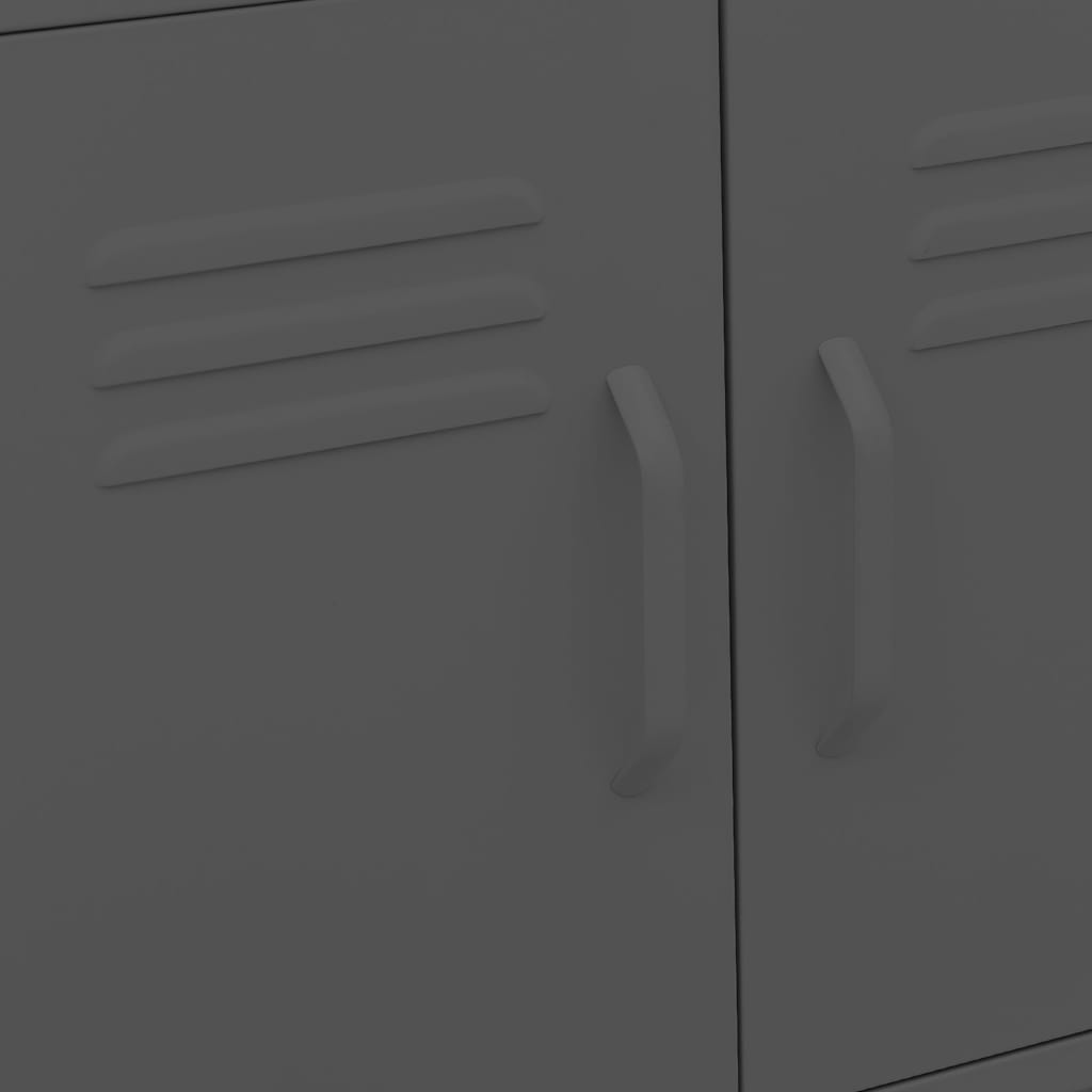 336267 vidaXL Storage Cabinet Anthracite 60x35x56 cm Steel