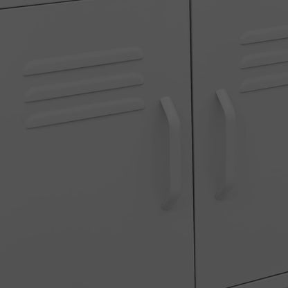 336267 vidaXL Storage Cabinet Anthracite 60x35x56 cm Steel
