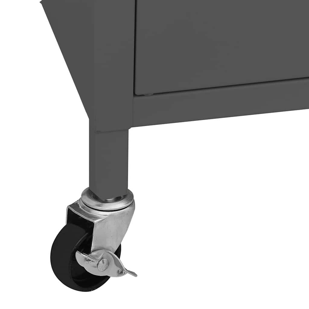 336267 vidaXL Storage Cabinet Anthracite 60x35x56 cm Steel