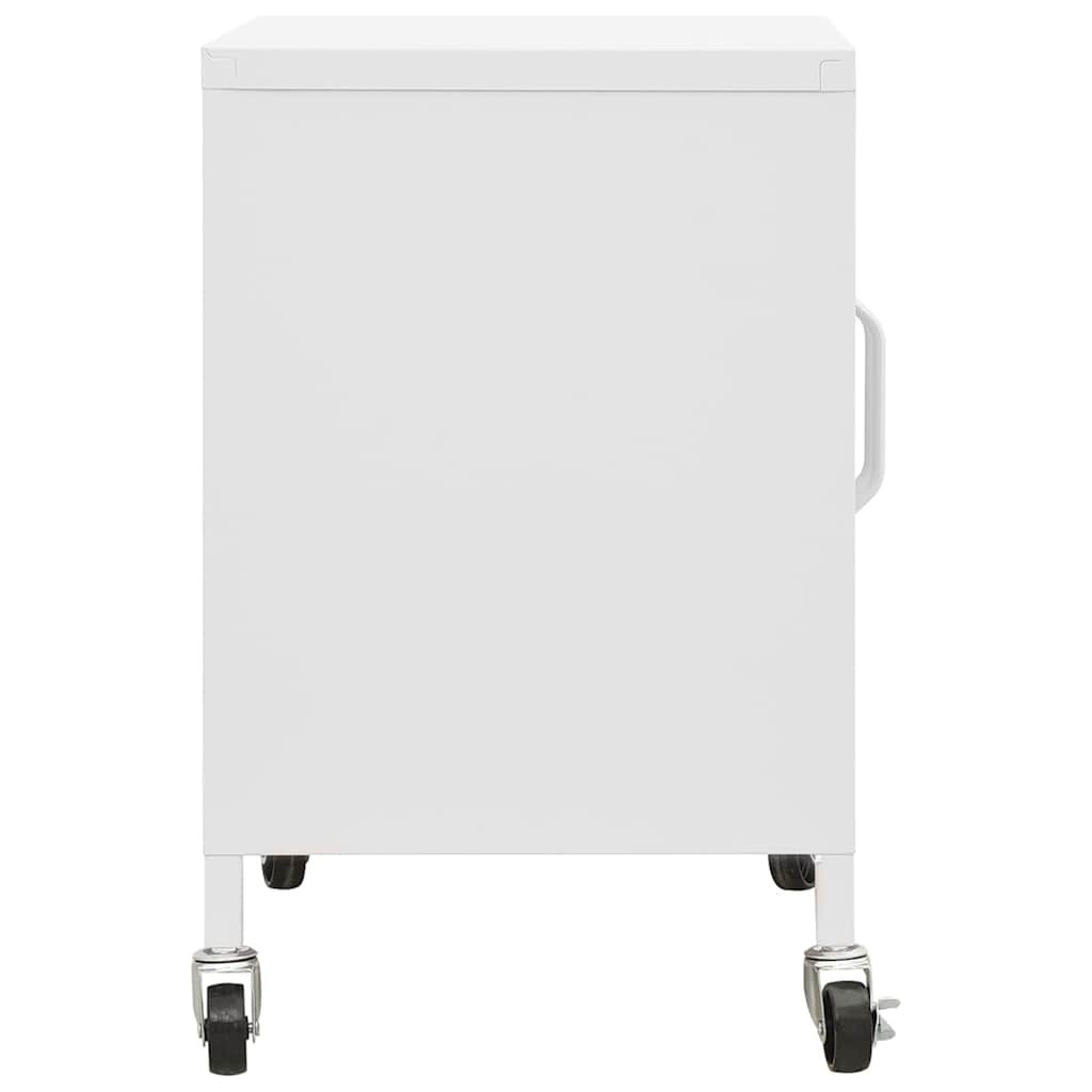 336269 vidaXL Storage Cabinet White 60x35x56 cm Steel