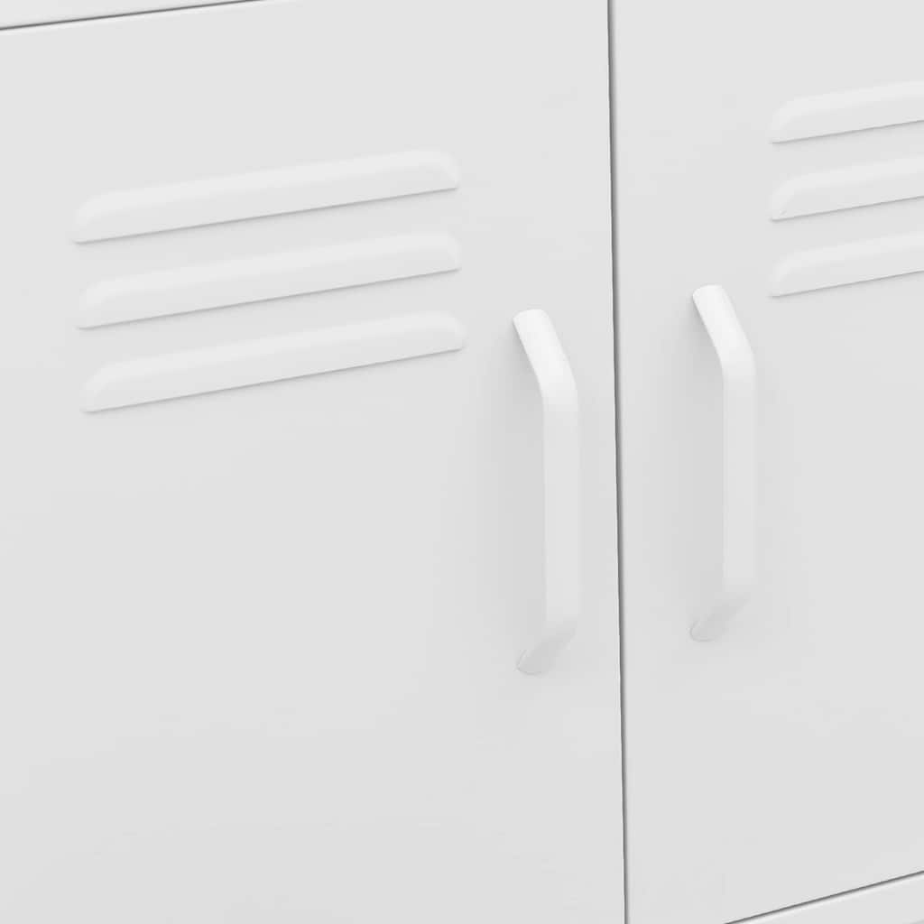 336269 vidaXL Storage Cabinet White 60x35x56 cm Steel