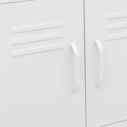 336269 vidaXL Storage Cabinet White 60x35x56 cm Steel