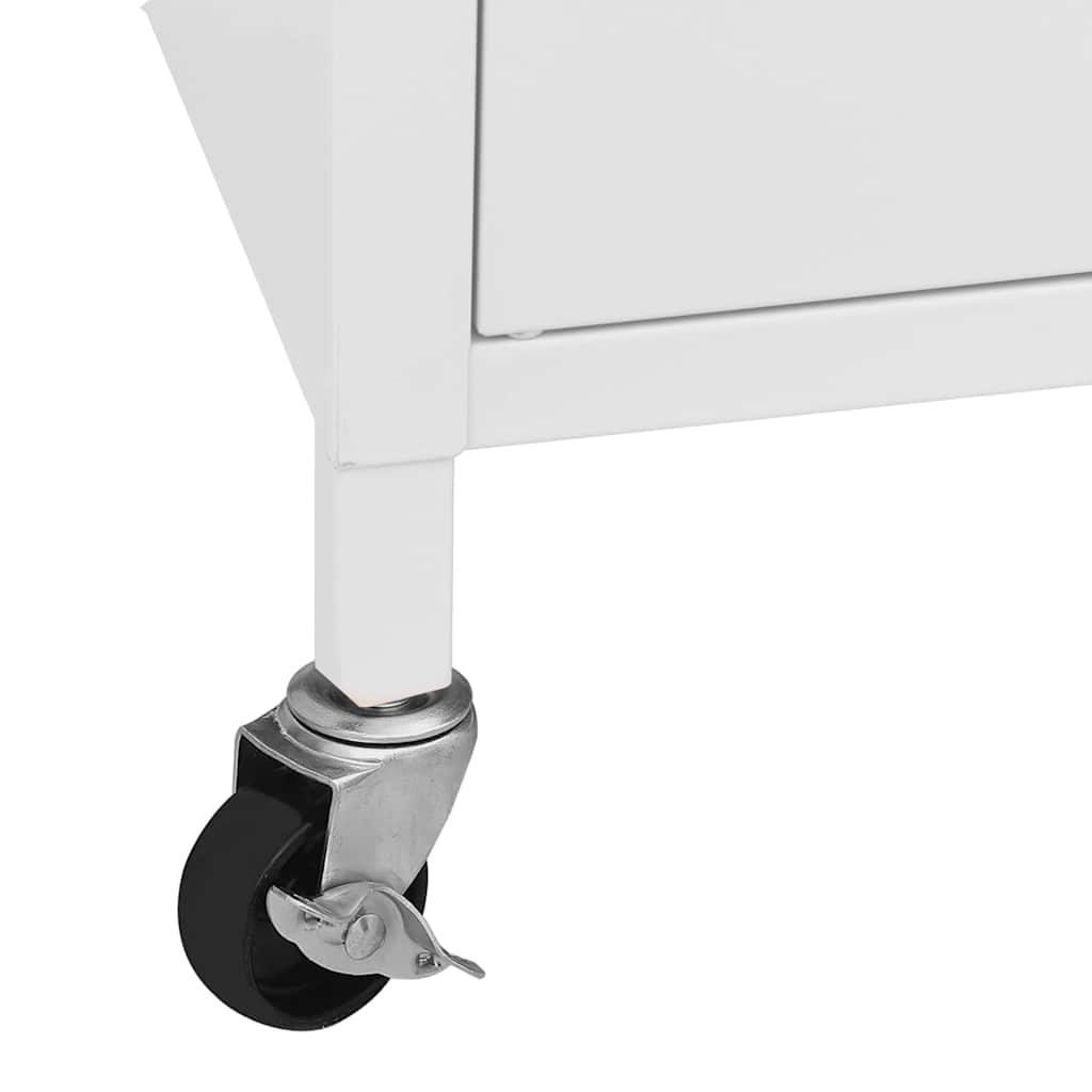 336269 vidaXL Storage Cabinet White 60x35x56 cm Steel