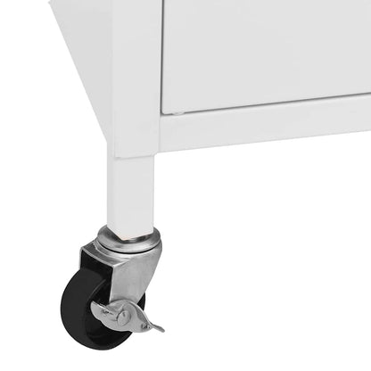 336269 vidaXL Storage Cabinet White 60x35x56 cm Steel