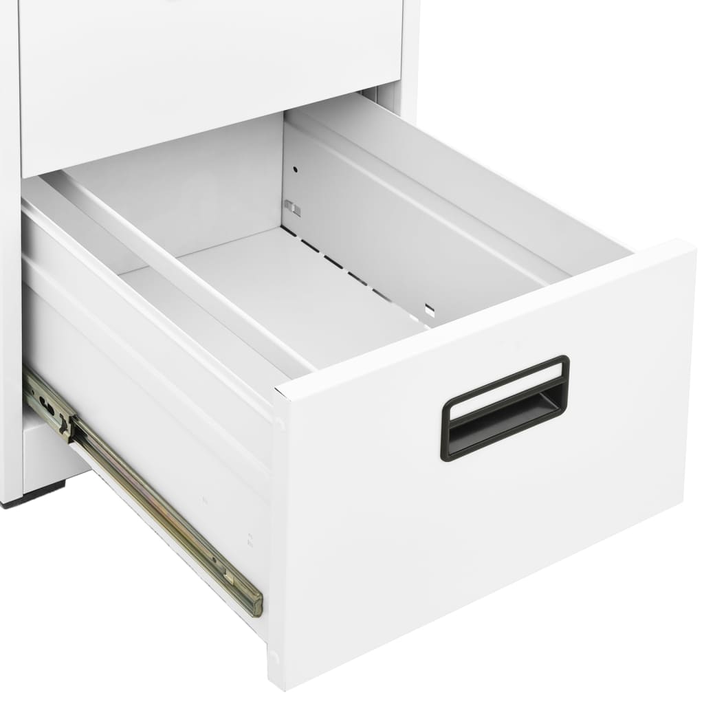 Filing Cabinet | White | Steel | Medium | Drawers | Filing Cabinet