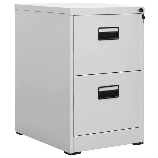 Filing Cabinet | Light grey | Steel | 46 cm x 62 cm x 72.5 cm