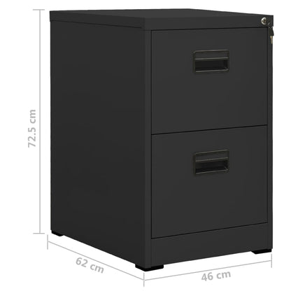 Filing Cabinet | Anthracite | Steel | Medium | Anthracite Filing Cabinet