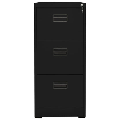 Filing Cabinet | Black | Steel | Medium | Filing Cabinet | Rectangular