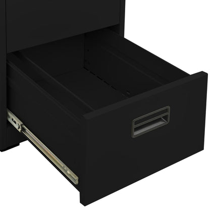 Filing Cabinet | Black | Steel | Medium | Filing Cabinet | Rectangular