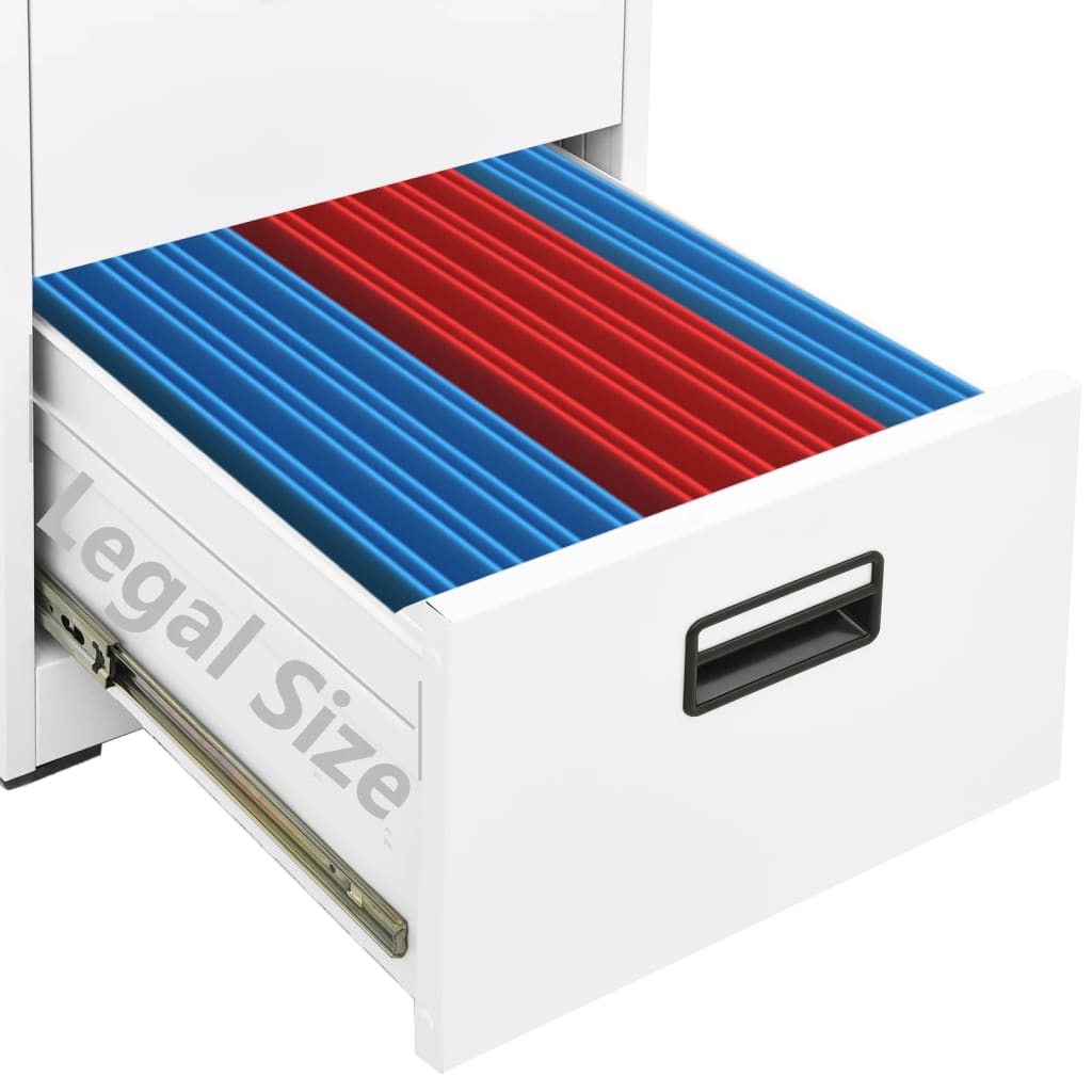 Filing Cabinet | White | Steel | Large | Filing Cabinet | Rectangular