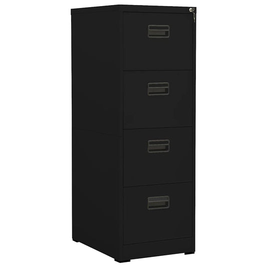 Filing Cabinet Black 46x62x133 cm Steel