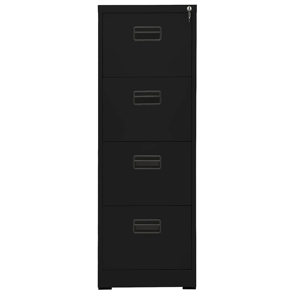 Filing Cabinet | Black | Steel | Large | Filing Cabinet | Rectangular