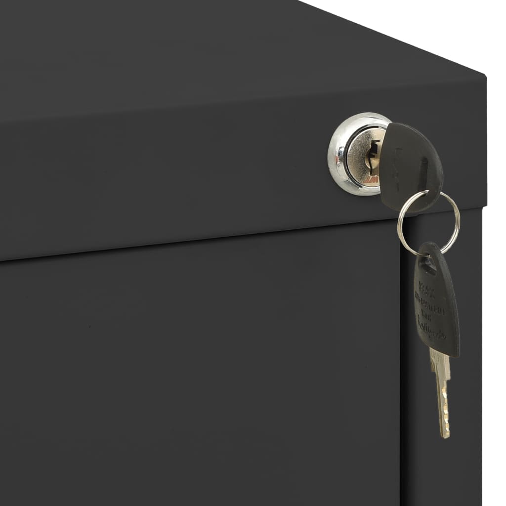 Filing Cabinet | Anthracite | Steel | Medium | Locks | Filing Cabinet
