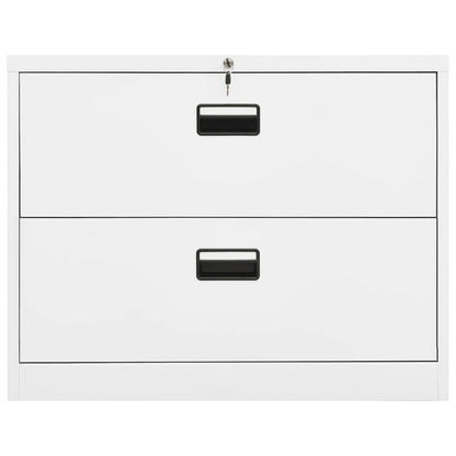 Filing Cabinet White 35.4"x18.1"x28.5" Steel