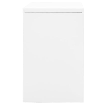 Filing Cabinet White 35.4"x18.1"x28.5" Steel