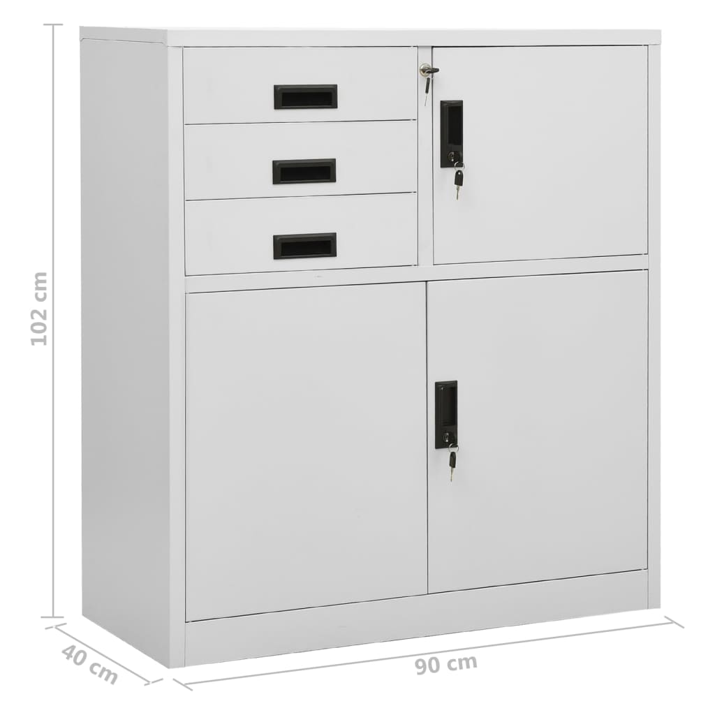 Office Cabinet | Light grey | Steel | Medium | Office Cabinets