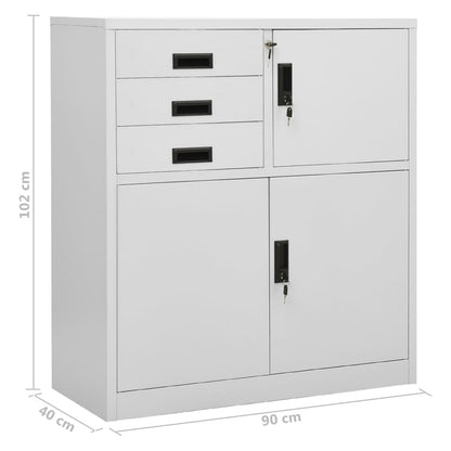 Office Cabinet | Light grey | Steel | Medium | Office Cabinets