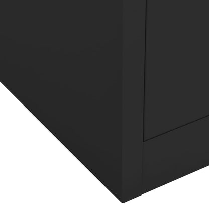 vidaXL Office Cabinet Anthracite Steel Medium Cabinet Rectangular