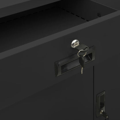 Office Cabinet Anthracite 90x40x102 cm Steel