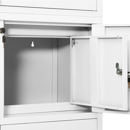 Office Cabinet | White | Steel | Large | Height-Adjustable Shelves