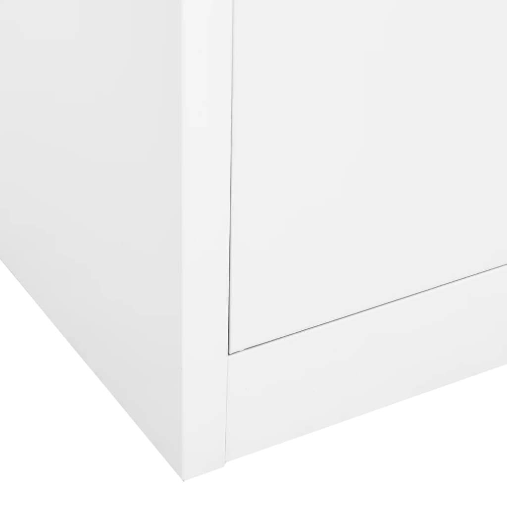 Office Cabinet | White | Steel | Large | Height-Adjustable Shelves