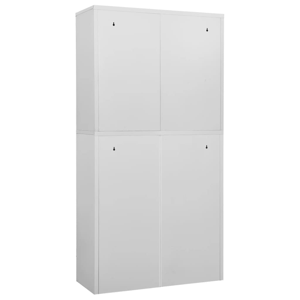 Office Cabinet | Light Grey | Steel | Large | Smooth-Closing