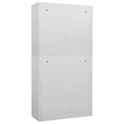 Office Cabinet | Light Grey | Steel | Large | Smooth-Closing