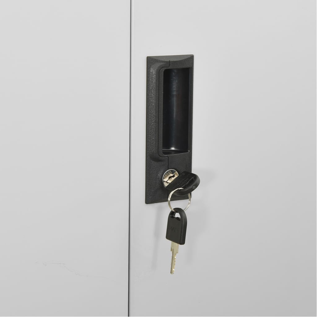 Office Cabinet Light Grey 90x40x180 cm Steel