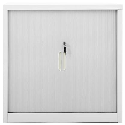 Sliding Door Cabinet Grey 90x40x90 cm Steel