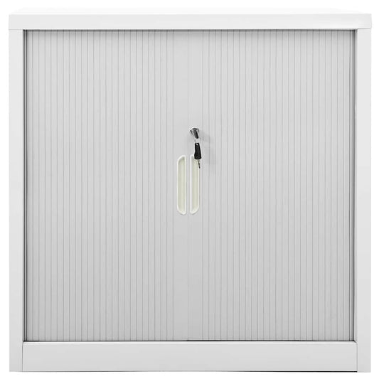 Sliding Door Cabinet Grey 90x40x90 cm Steel
