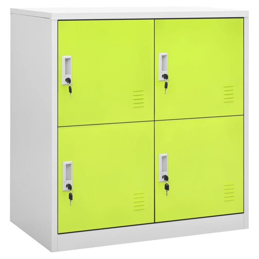 Locker Cabinet | Light grey and green | Steel | Medium | Locker Cabinet