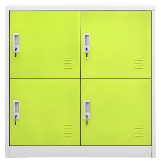 Locker Cabinet | Light grey and green | Steel | Medium | Locker Cabinet