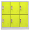 Locker Cabinet Light Grey and Green 90x45x92.5 cm Steel