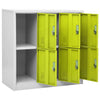 Locker Cabinet Light Grey and Green 90x45x92.5 cm Steel