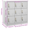 Locker Cabinet Light Grey 90x45x92.5 cm Steel