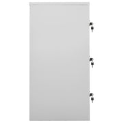 Locker Cabinet Light Grey and Green 90x45x92.5 cm Steel