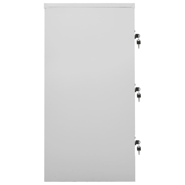 Locker Cabinet Light Grey and Green 90x45x92.5 cm Steel