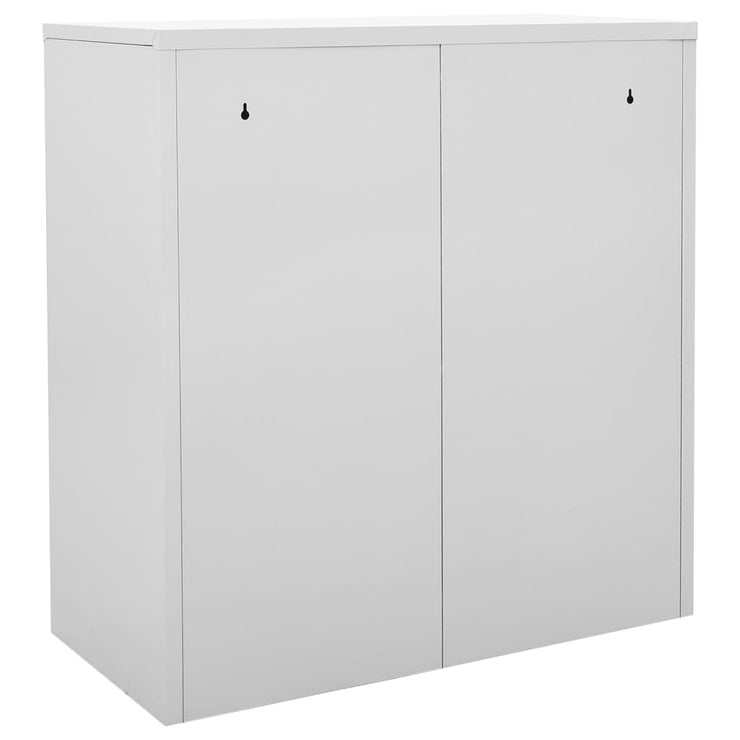 Locker Cabinet Light Grey and Green 90x45x92.5 cm Steel