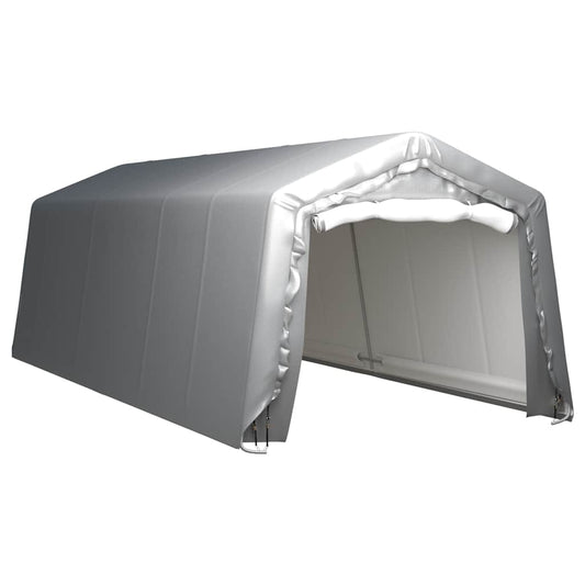 Tent | Grey | Polyethylene, Galvanised Steel | Large | Collapsible