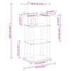 Cat Tree with Sisal Scratching Posts Cream 118.5 cm
