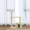 Cat Tree with Sisal Scratching Posts Cream 70 cm