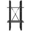2-Tier Book Cabinet Gray 15.7"x11.8"x27.6" Engineered Wood