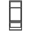 2-Tier Book Cabinet Gray 15.7"x11.8"x27.6" Engineered Wood