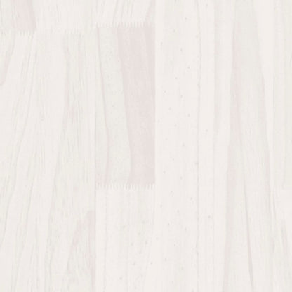 2-Tier Book Cabinet White 80x30x70 cm Solid Pine Wood
