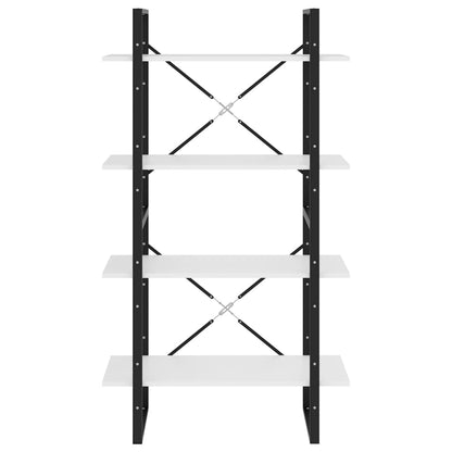 4-Tier Book Cabinet White 80x30x140 cm Engineered Wood