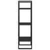 3-Tier Book Cabinet Gray 15.7"x11.8"x41.3" Engineered Wood