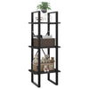 3-Tier Book Cabinet Gray 15.7"x11.8"x41.3" Engineered Wood
